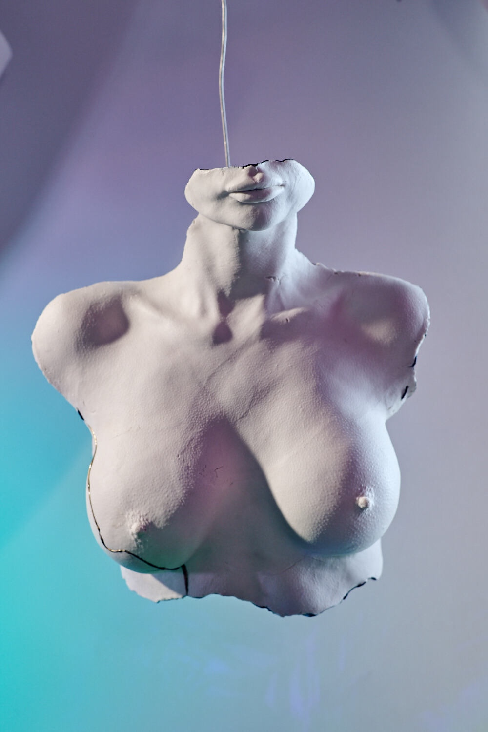 Bust With Mouth Kintsugi // Sculpture // bwmfkgw-o732