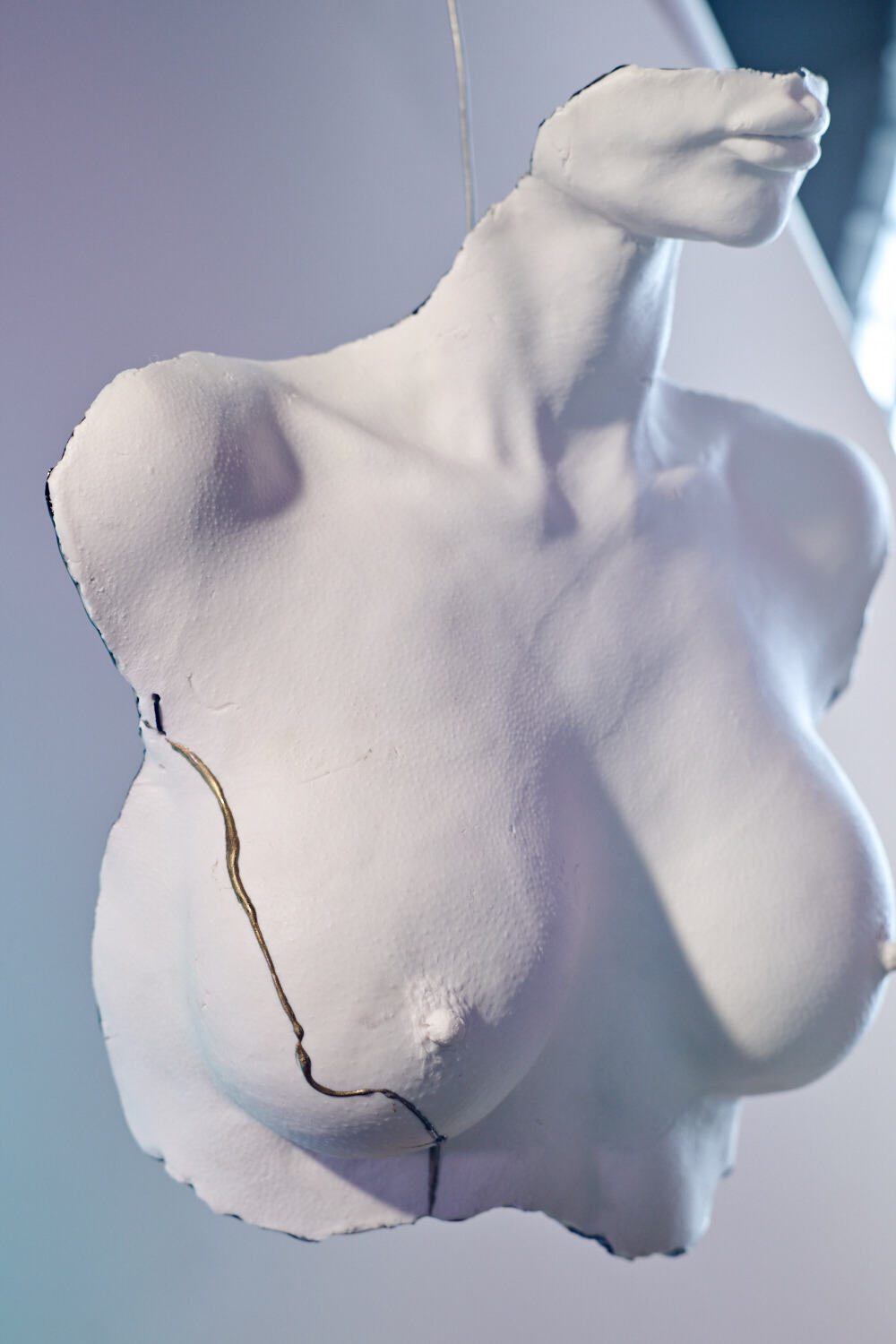 Bust With Mouth Kintsugi // Sculpture // bwmfkgw-o732